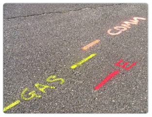 Dig safe markings in Boston Dig safe mark out